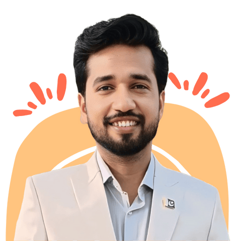 Mushtaq's smiling image in a professional suit